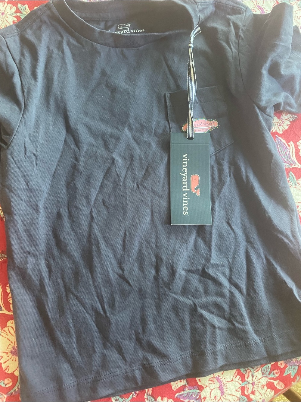 Vineyard Vines Navy Short-Sleeve Pocket Tee for kids 4t nwt! $28 retail